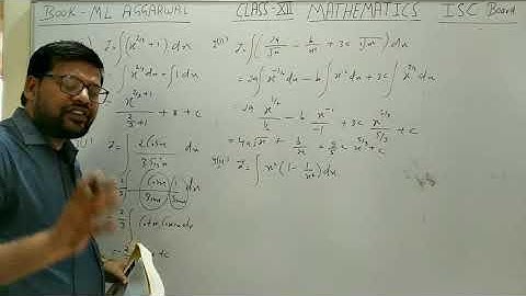 Integration, Understanding ISC Mathematics by ML Aggarwal Class12 Maths Ex 8.2(Solutions)(Video-3)