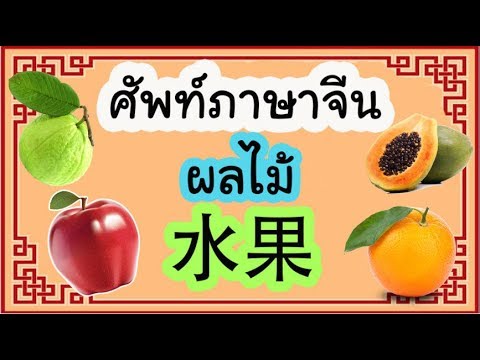 คำศัพท์ภาษาจีน ผลไม้ 水果