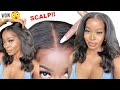 DITCH THE SALON‼️ SCALP😱Skin Melt CRYSTAL LACE 👀Like Silk Press + Natural Hair Curly ft. Genius Wigs