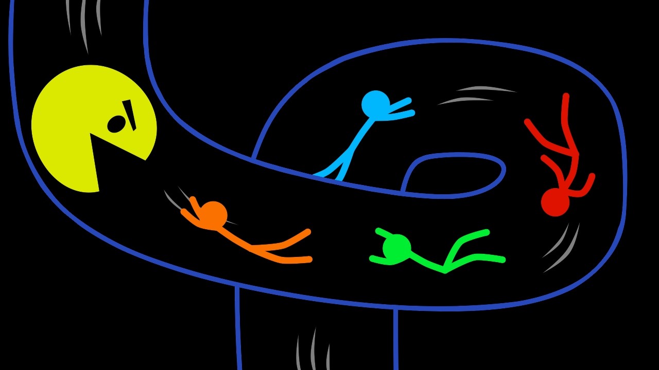 STICKMAN AND PACMAN - FUNNY ANIMATION