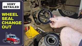 Wheel seal replacement on semi truck