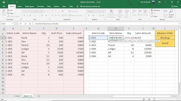 Advance Filter, VLOOKUP, SUMIF ဖြင့် Excel စာရင်းဇယားတွက်နည်း | Excel သင်ခန်းစာ | Experience Sharing