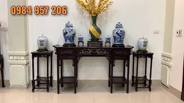 Cách Trưng Đề Co Bàn Trưng Bày Đồ Tàu Kiểu Xưa | Tủ Bày Đồ | Bàn Ghế Cổ | Sập gỗ |TRƯỜNG KỶ GỖ XƯA