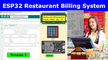 ESP32 Restaurant billing System Serial monitor using 4x4 Keypad & I2C LCD || Teach Me Something