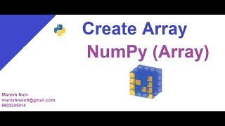 Numpy Tutorial in Hindi | create array in python | manish nain #3
