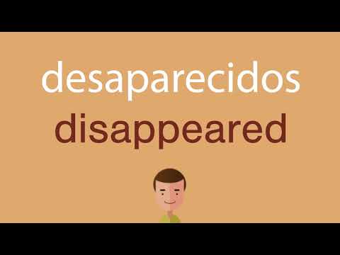 Video: Cómo Escribir Desaparecidos