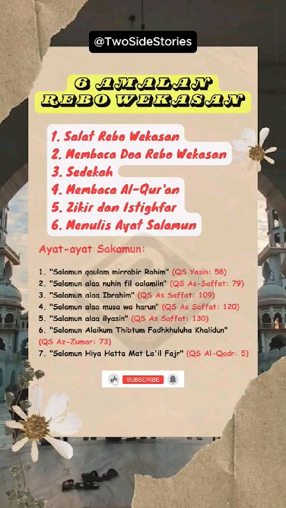 6 Amalan Rabu Wekasan Bulan Safar Menurut Islam, Untuk Menolak Bala #rebowekasan #dakwah #storywa