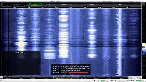 2023 08 12 15 15 -Huge Meteor Scatter burst on FM radio seen with SDR display, full RDS ID