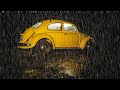 Car Camping During a Thunderstorm in a VW Bug - Long Version