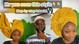 Side knot unconventional gele style tutorial  pls watch, comment, share n practice