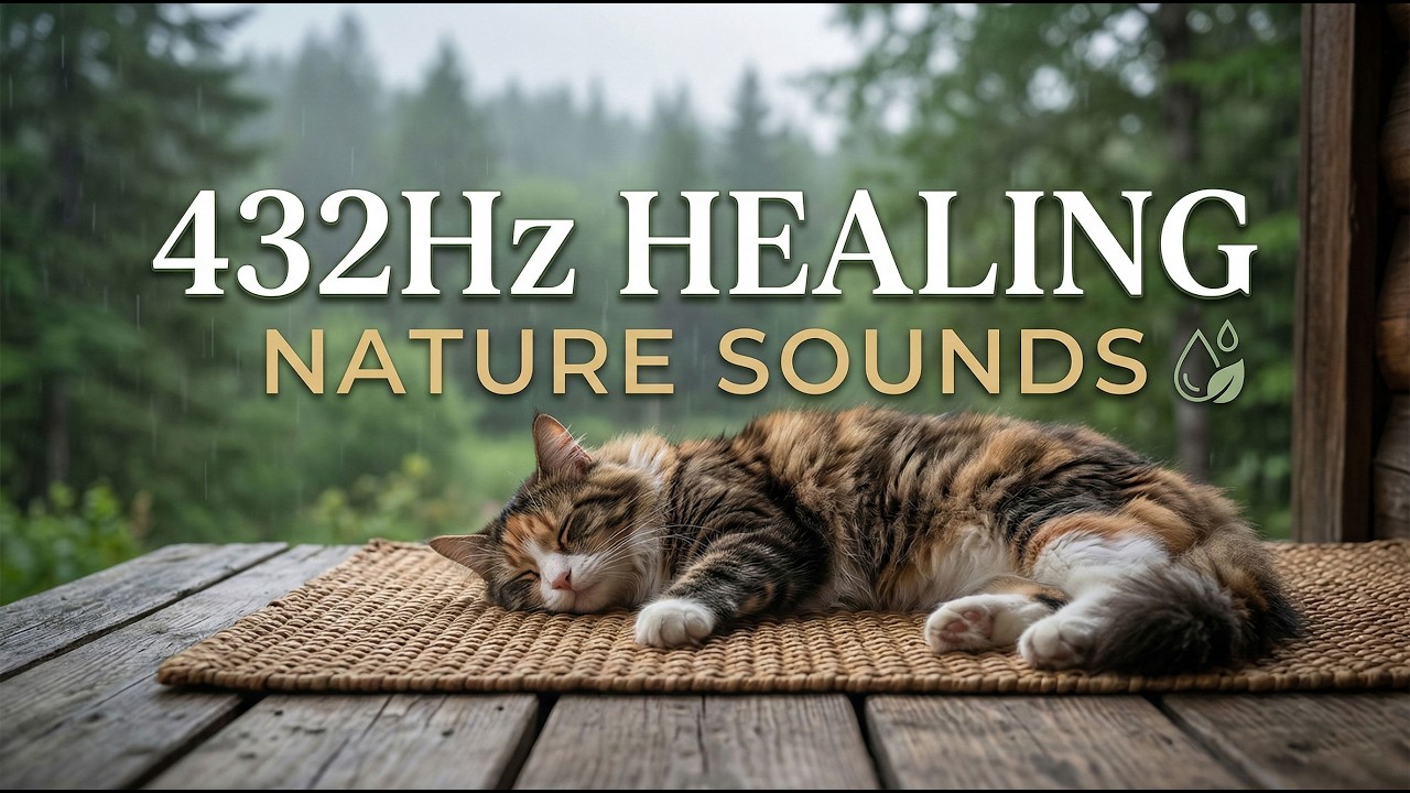 12 HOURS Calming Music for Cats 🌿 432Hz Nature Sounds for Stress Relief & Deep Rest 💤