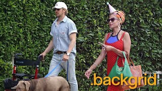 Eva Mendes \& Ryan Gosling hosted a family celebration at a hotel in Santa Barbara.