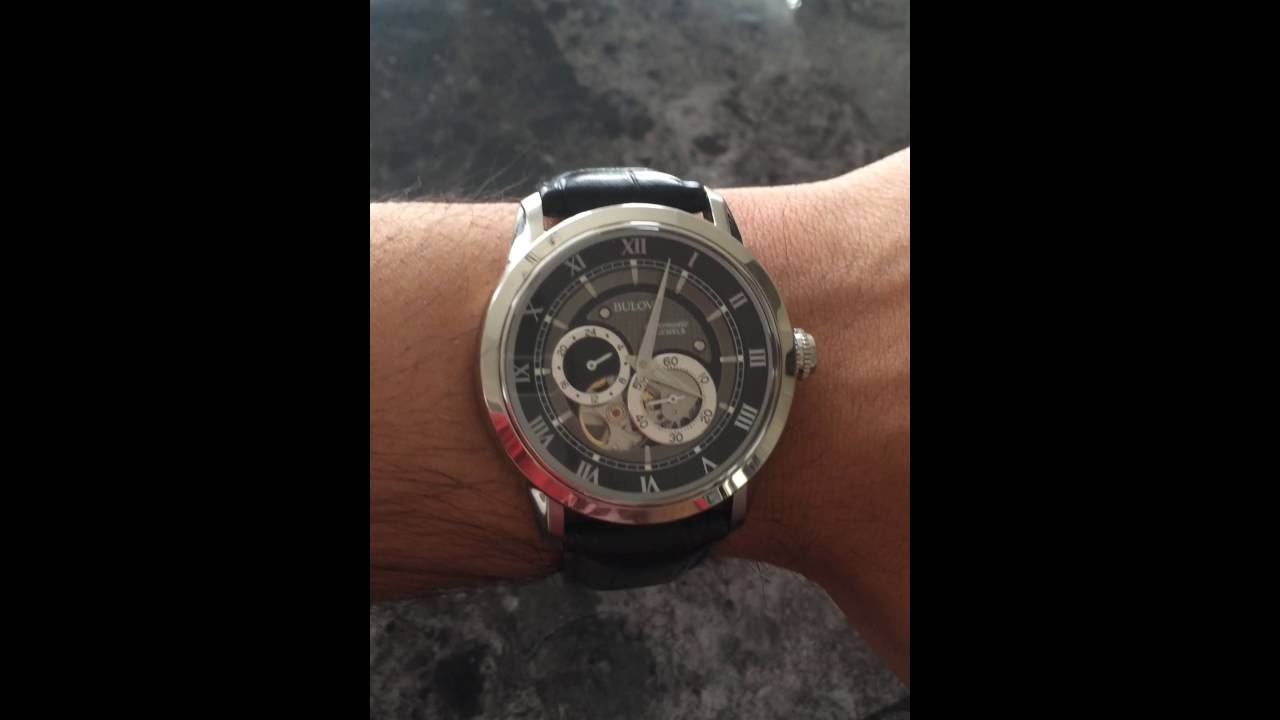 Bulova 96A135 men's mechanical automatical watch. 21 jewels - YouTube