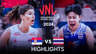 🇹🇭 THAILAND vs SERBIA 🇷🇸 | Highlights | Women's VNL 2024