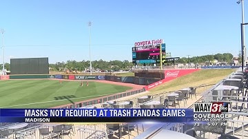 Masks not required at Trash Pandas games