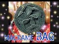 Easy Macrame round bag ..... tutorial tas tali bulat  motif bunga timbul