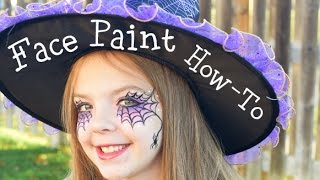 Easy, Pretty Spiderweb Face Paint