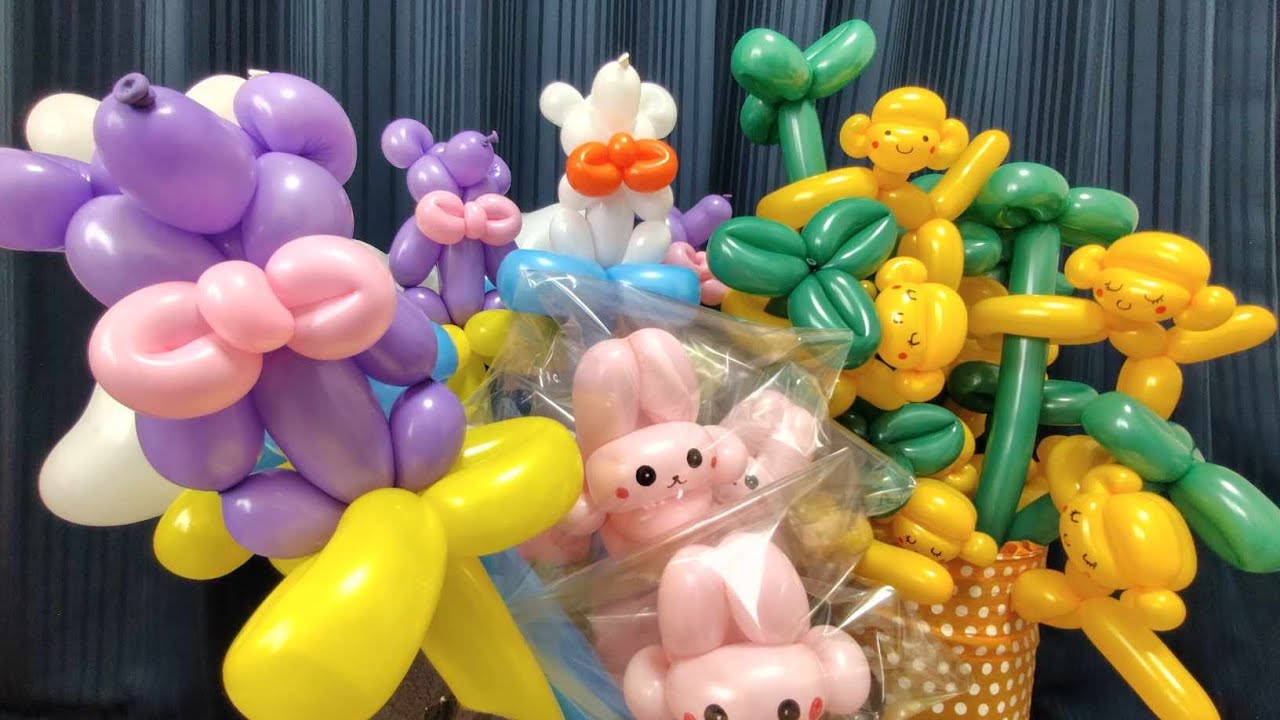 ハートとくまのスティック、うさぎ、木登りさるを作るライブ - YouTube