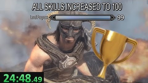 Speedrunning Getting Every Skill In Skyrim To 100