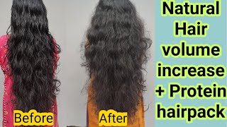 Natural hair volumising+ Protein pack||Wavy Bouncy hair naturally||Home remedy