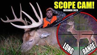 300 YARD SCOPE CAM | HUGE BUCK DOWN!