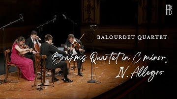 Brahms String Quartet No. 1 in C Minor, Op. 51 No. 1, IV. Allegro