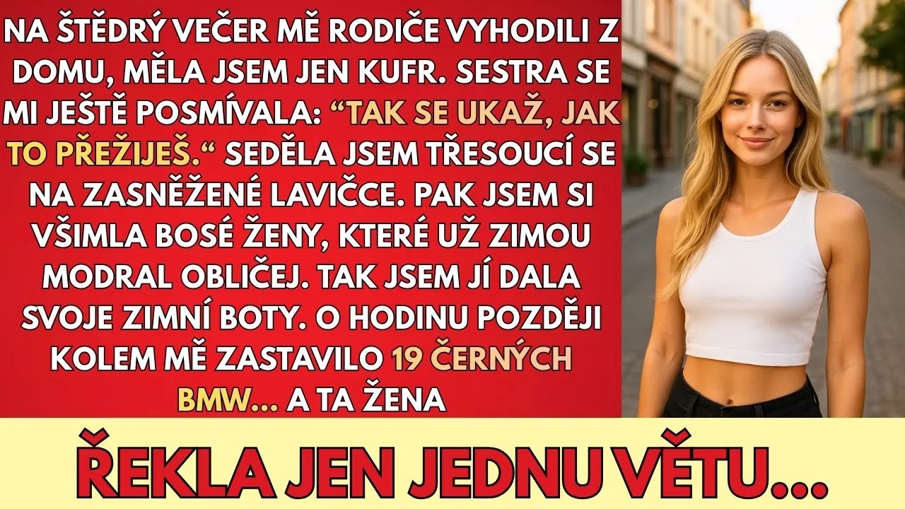Rodiče Mě VYHODILI Na Štědrý Večer — A Pak Se Objevil Miliardář, Který Všechno Změnil...