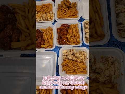 haveing a delicious meal with my friends