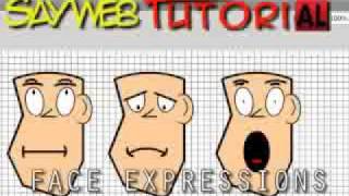 How to Draw a Chewing Face Expression Flash Cartoon Tutorial