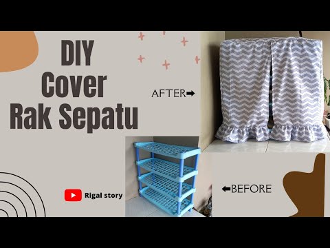Cover Rak Sepatu DIY COVER RAK SEPATU || Cara membuat cover rak sepatu || rak sepatu ...