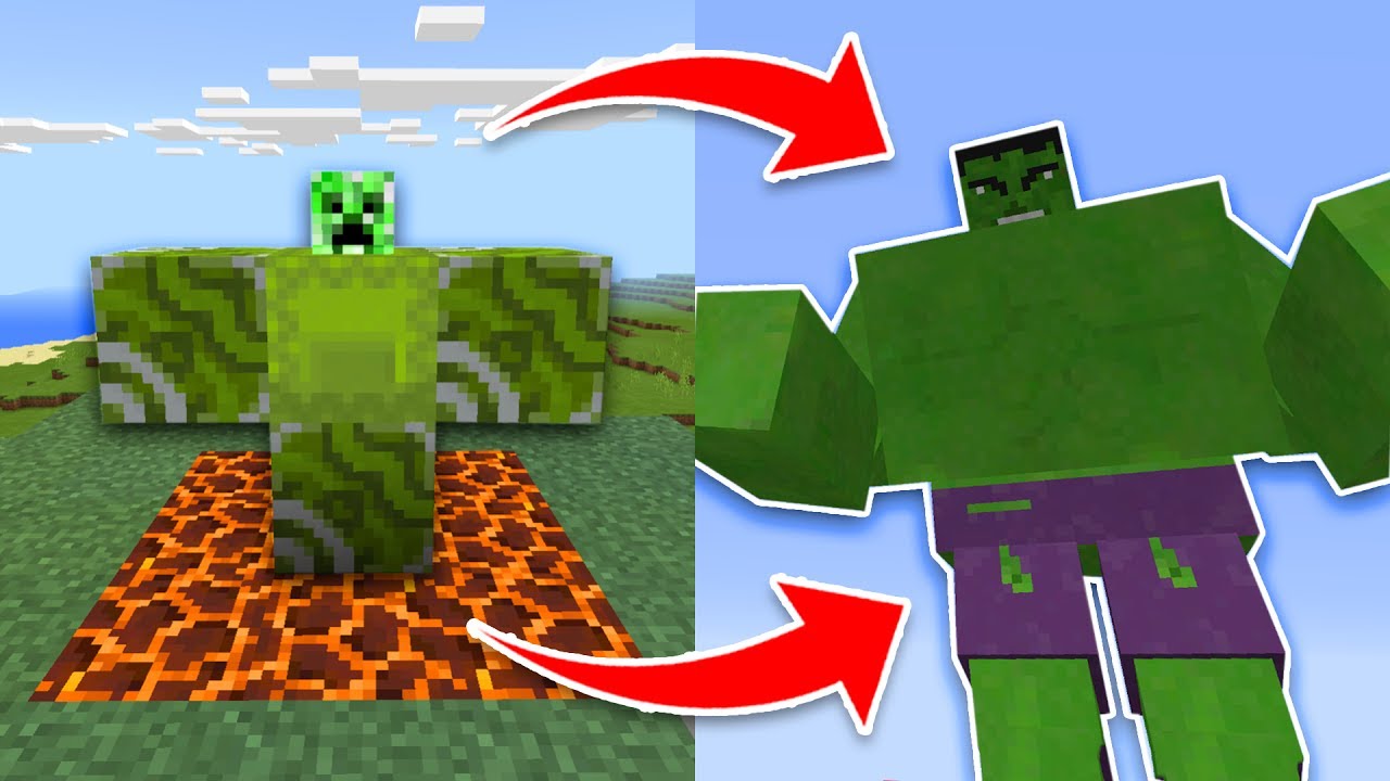 How to SPAWN the HULK in Minecraft Pocket Edition! (Incredible Hulk