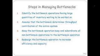 Steps in Managing Bottlenecks