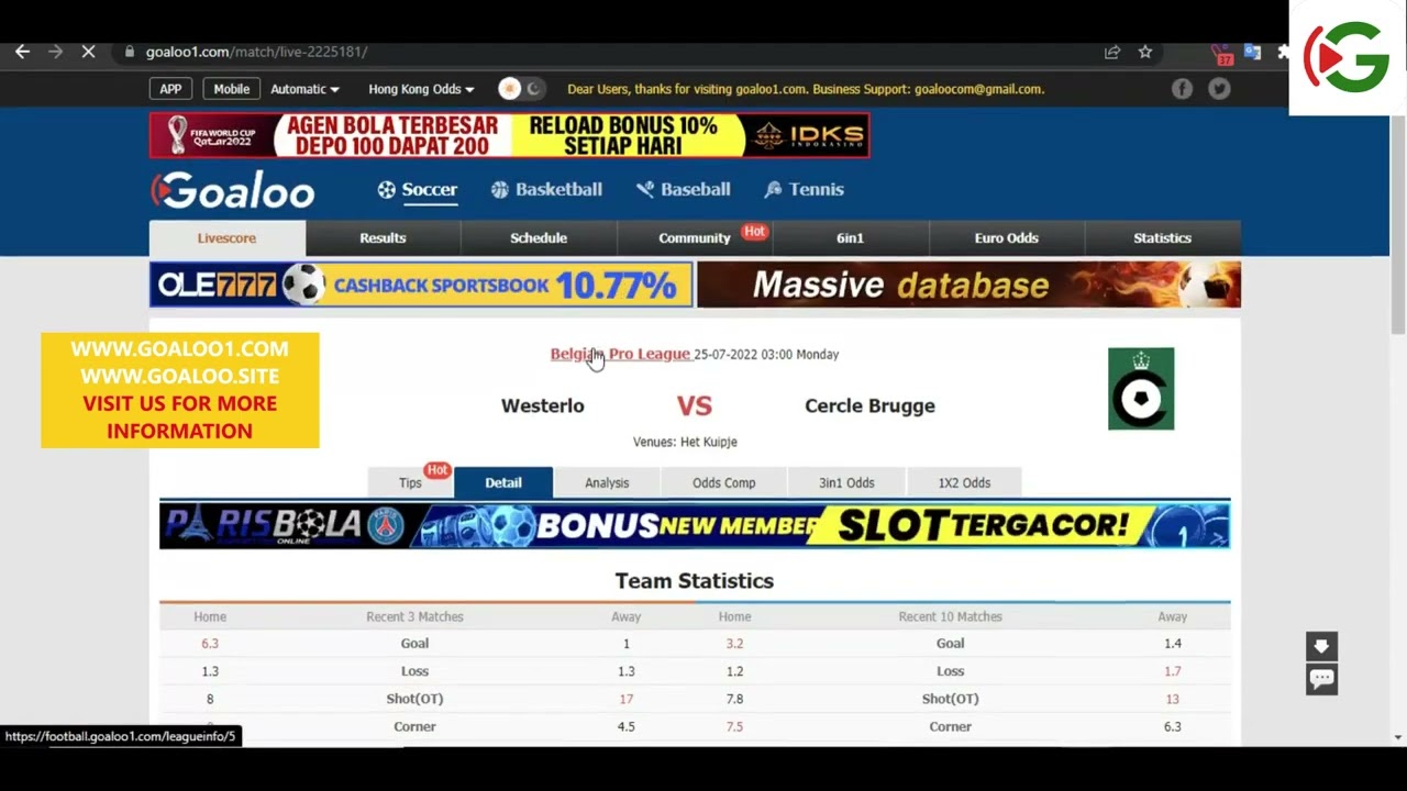 Belgian Pro League - Westerlo VS Cercle Brugge