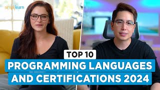 Top 10 Programming Languages And Certifications In 2024 | Best Programming Languages | Simplilearn