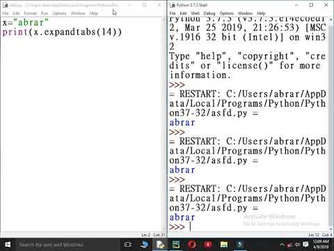 python string #14 expand tab in hindi /urdu