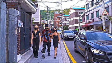 [4K]-Just Walk- 해방촌 🔥🔥🔥최고의 데이트 코스💖서울에서 야경👍👍미슐랭 맛집,분위기 좋은 술집,BAR,CAFE 즐비 🥩🍷🍹🍺약간의 등산필요(하체튼튼)😅😅😅