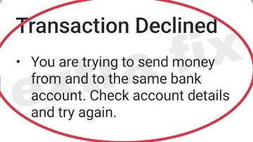 PhonePe Fix You are trying to send money from and to the some bank account. Check account details
