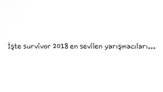İşte Güzel Bir Klip Ile Survivor 2018 En Sevilen Yarışmacıları