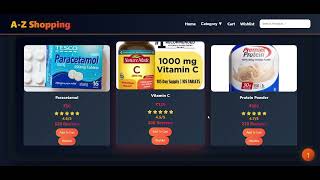 A-Z Shopping | E-Commerce Website Project | React JS | HTML | CSS