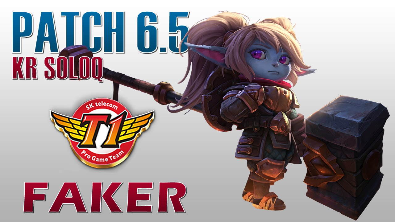 SKT T1 Faker Poppy Top Lane KR SoloQ YouTube