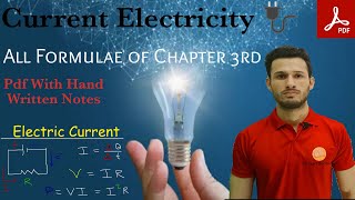 Chap.3 Formulae ||Current Electricity ||Physics|| Class 12Cbse  || important|| #I Smart Solution||