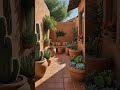 Desert Garden Ideas with Pots&amp; Succulents🌿#DesertGarden #CourtyardDesign#PatioIdeas #SucculentGarden