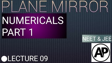 PLANE MIRROR|NUMERICALS|PART 1|NEET|IIT JEE|JEE MAINS