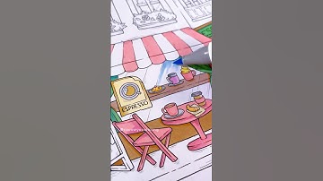 Color the rich coffee shop vibes, from espresso to caramel tones | Coco Wyo Coloring Book