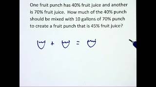 Famous 1.2c - Mixture Problems - Part 1 Net Worth