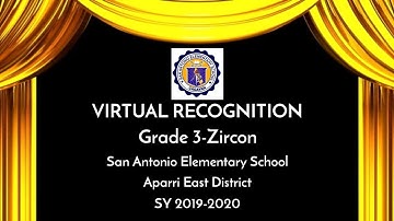VIRTUAL RECOGNITION | GRADE 3 | S.Y 2019-2020