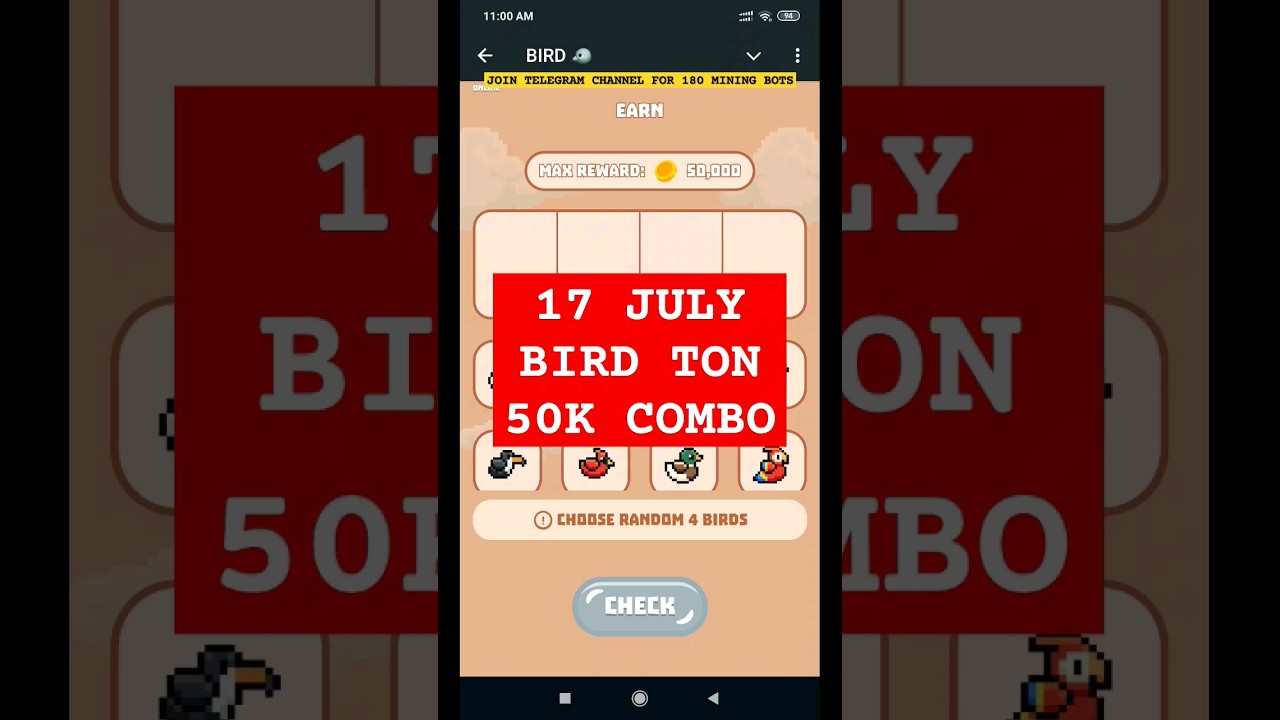 [17 JULY] BIRD TON - 50K COMBO CARDS