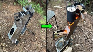 45도각도 로켓스토브 만들기/45 degree angle rocket stove making