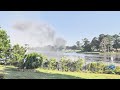 Fire damages structures on Foxgrape Road