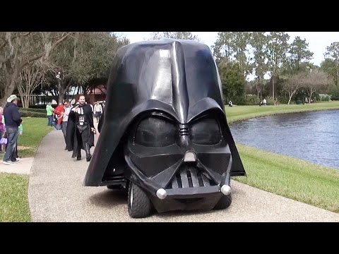 Star Wars Darth Vader Bouncing Pargo Cart Float in Disney's Port Orleans Mardi Gras Parade 2016